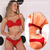 LODY CONJUNTO TAZA SOFT CON ARO Y BASE DE MICROFIBRA Y COLALESS ROJO 5145R