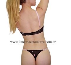 LODY CONJUNTO TRIANGULO SOFT DE MICROFIBRA Y COLALESS REGULABLE NEGRO 5267N - comprar online