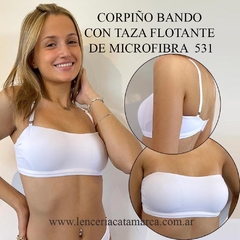 MEU BEM CORPIÑO BANDO CON TAZA FLOTANTE DE MICROFIBRA BLANCO 531B