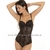 PAPILLON BODY CON TAZA PUSH UP DE ENCAJE Y PUNTILLA NEGRO 7079N - comprar online