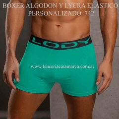 LODY BOXER ALGODON Y LYCRA ELASTICO PERSONALIZADO PETROLEO 742PE