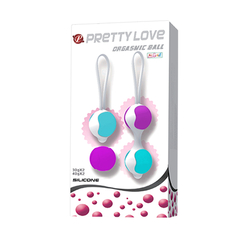 PRETTY LOVE KIT DE BOLAS VAGINALES PARA EJERCICIO KEGEL 1 SIMPLE Y 1 DOBLE Y 1 PESO CAMBIABLE ORGASMIC BALL BI-014265 - comprar online