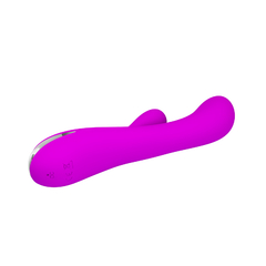 Imagen de PRETTY LOVE DOBLE ESTIMULADOR VIBRADOR PARA PUNTO G Y CLITORIS CON TEMPERATURA REGARGABLE BI-014588