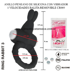 ST ANILLO PENEANO CON VIBRADOR CR009 BLACK