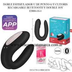 SATISFYER DOBLE ESTIMULADOR U DE PUNTO G Y CLITORIS RECARGABLE BLUETOOTH DOUBLE JOY J2008-16-1