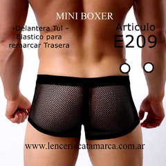 PASIONEL MINI BOXER DE TUL COLA FRUNCIDA NEGRO E 209N M - comprar online