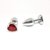 ST PLUG ANAL CHICO DE METAL CORAZON RY-013 RED - comprar online