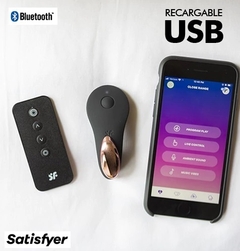 SATISFYER ESTIMULADOR PARA TANGA CON VIBRADOR CON CONTROL Y CON APP LITTLE SECRET J2018-97 - CATAMARCASEX LENCERIA Y SEX SHOP