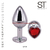 ST PLUG ANAL MEDIANO DE METAL FORMA CORAZON PLM107 RED