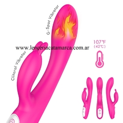 S-HANDE DOBLE ESTIMULADOR VIBRADOR CON CALOR DE SILICONA SHD-S103