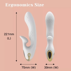 ST DOBLE ESTIMULADOR PUNTO G Y CLITORIS Y CON VIBRADOR REGARGABLE LUXURY WHITE ST-VB-0239 - tienda online