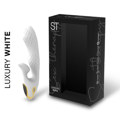 ST DOBLE ESTIMULADOR PUNTO G Y CLITORIS Y CON VIBRADOR REGARGABLE LUXURY WHITE ST-VB-0239 - comprar online