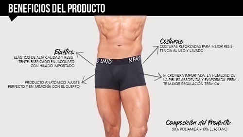 NARCISO BOXER LAZZY RAYAS 1000 DE MICROFIBRA AZUL