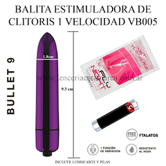 ST BALITA ESTIMULADORA CON VIBRADOR SILVER BULLET 9 1 VELOCIDAD VB005 PURPLE