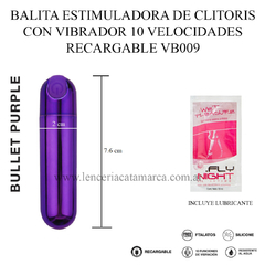 ST ESTIMULADOR CON VIBRADOR SILVER BULLET PURPLE 10 VELOCIDADES RECARGABLE VB009-PURPLE