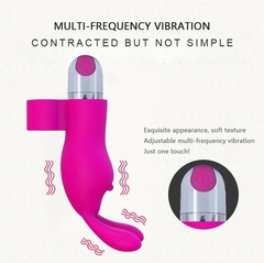 ST ESTIMULADOR PARA DEDO EN FORMA DE CONEJO CON VIBRADOR REGARGABLE 10 VELOCIDADES FINGER 3 VB050C - tienda online