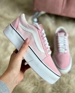Zapatillas rosadas con blanco hot sale