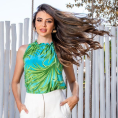 Regata estampada em viscose - comprar online