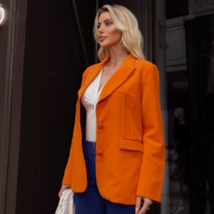 Blazer com detalhe de viés longo - loja online