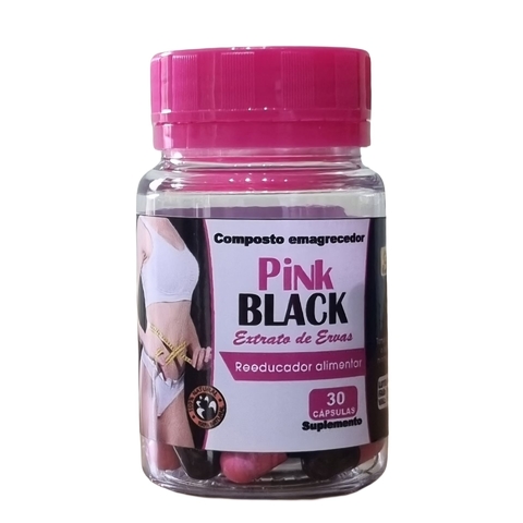 pink black 30 cápsulas extrato de ervas + chá original em Promoção