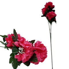 Vara Flor Artificial de Clavel 63cm Fucsia