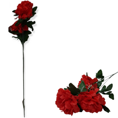 Clavel Flor Artificial de 63cm Bordó