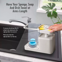 Dispenser Detergente Esponja Toalla Cocina Jabón Drenaje en internet