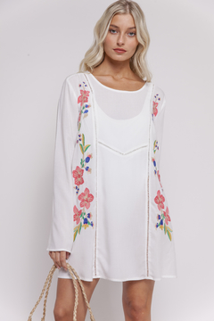 Vestido bordado blanco - comprar online