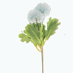 Vara Flor Artificial de Crisantemos 57cm Celeste - Chill Moda
