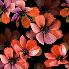 Imagen de Malla combinada en escote con estampado con flores grandes Art. 232625