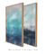 Conjunto com 2 Quadros Decorativos - Aquarela Azul + Ocean