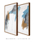 Conjunto com 2 Quadros Decorativos - Blue and Brown Strokes N.01 + Blue and Brown Strokes N.02 - loja online