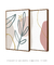 Imagem do Conjunto com 2 Quadros Decorativos - Folhagem Boho + Nuances Minimal Rose e Bege