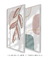Conjunto com 2 Quadros Decorativos - Folhagem Rose + Modern Shapes 02 - comprar online