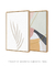 Conjunto com 2 Quadros Decorativos - Leaf Minimal Bege + Minimal N.01 - loja online