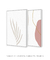 Conjunto com 2 Quadros Decorativos - Leaf Minimal Bege + Nuances Minimal Rose e Bege - Rachel Moya | Art Studio - Quadros Decorativos