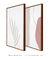 Conjunto com 2 Quadros Decorativos - Leaf Minimal Bege + Nuances Minimal Rose e Bege - Rachel Moya | Art Studio - Quadros Decorativos