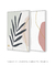 Conjunto com 2 Quadros Decorativos - Leaf Minimal Colagem + Nuances Minimal Rose e Bege - Rachel Moya | Art Studio - Quadros Decorativos