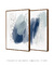 Conjunto com 2 Quadros Decorativos - Minimal Blue Strokes + Minimal Blue Strokes 02 - comprar online