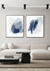 Conjunto com 2 Quadros Decorativos - Minimal Blue Strokes + Minimal Blue Strokes 02