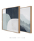 Conjunto com 2 Quadros Decorativos - Modern Shapes Azul Quadrado + Modern Blue Strokes 03 Quadrado - comprar online