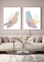 Conjunto com 2 Quadros Decorativos - Purple Aqua N.01 + Purple Aqua N.02