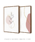 Imagem do Conjunto com 2 Quadros Decorativos - Ramo Minimalista + Nuances Minimal Rose e Bege