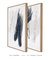 Conjunto com 2 Quadros Decorativos - Soft Minimal Blue Strokes 01 + Soft Minimal Blue Strokes 02 - comprar online