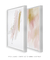 Conjunto com 2 Quadros Decorativos - Soft Minimal Rose Strokes 01 + Rose Feelings - Rachel Moya | Art Studio - Quadros Decorativos