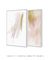 Conjunto com 2 Quadros Decorativos - Soft Minimal Rose Strokes 01 + Rose Feelings - Rachel Moya | Art Studio - Quadros Decorativos