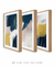 Conjunto com 3 Quadros Decorativos - Abstraction N.01 + Abstraction N.02 + Abstraction N.03