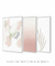 Conjunto com 3 Quadros Decorativos - Blooming + Serenity Rose Díptico N.01 + Leaf Minimal Bege - Rachel Moya | Art Studio - Quadros Decorativos