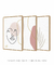 Conjunto com 3 Quadros Decorativos - Femme Rosa + Nuances Minimal Rose e Bege + Leaf Minimal Bege - loja online