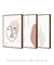 Imagem do Conjunto com 3 Quadros Decorativos - Femme Rosa + Nuances Minimal Rose e Bege + Leaf Minimal Bege